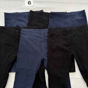 Next Kids Cropped Leggings in Black and Blue size 6